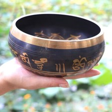 Handmade Buddha Sound Bowl Tibetan Bronze Chime Metal Bell Yoga Meditation Bowl