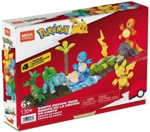 MEGA Pokemon Building Toy Kit Kanto Region Team with 4 Figures