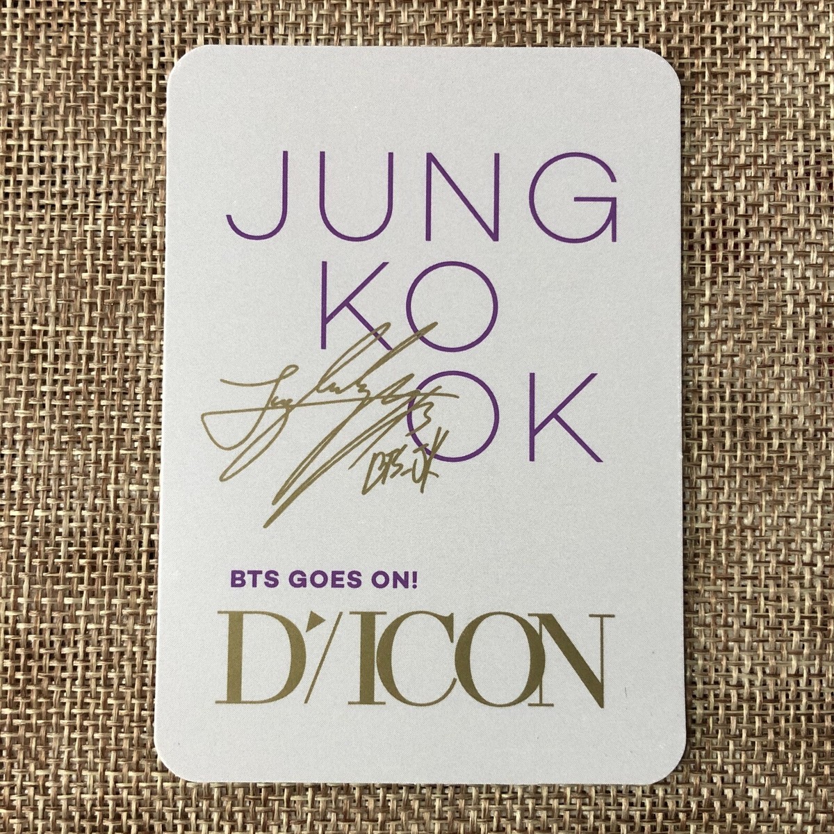 BTS JUNGKOOK [ DICON BTS goes on Deluxe Ver. ] Official