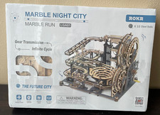 ROKR Marble Night City Marble Run LGA01 DIY 3D Wooden Puzzle NEW