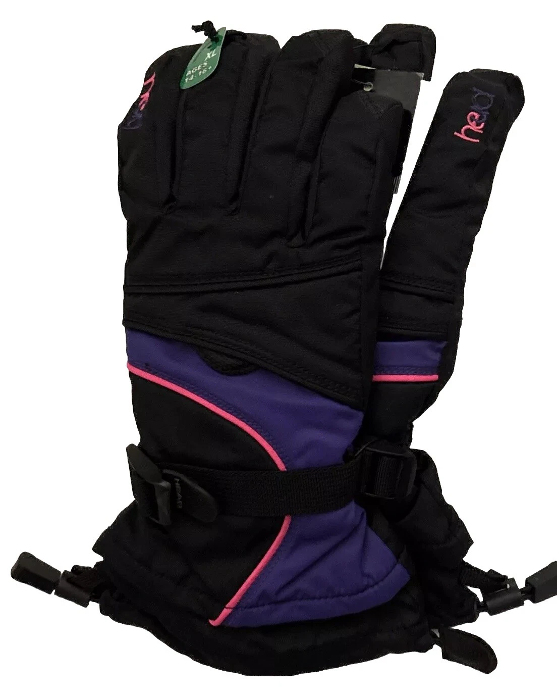 Winter Gloves Head Start Black/Pink/Purple NWT Size XL Ages 14-16+