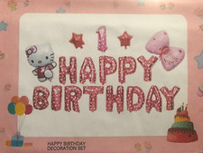Hello Kitty 1st Birthday Party Supplies, Birthday Party Balloons Decoration Set
