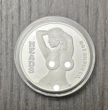 1 Oz .999 Silver Art Round Sexy Ladies Heads Vs. Tails Hot Spicy Silver Co.