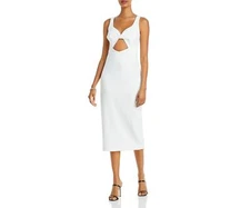 Aqua 289969 Cutout Midi Dress White Size 2