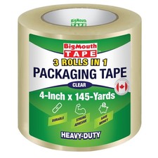 Heavy Duty Clear Packaging Tape, 4-inch x 145 Yards 435ft , Designed for Pac...