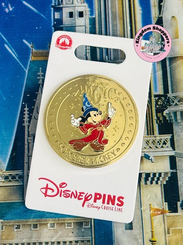 2026 Disney Cruise Line DCL Magic Sorcerer Mickey Mouse Gold Coin OE Pin