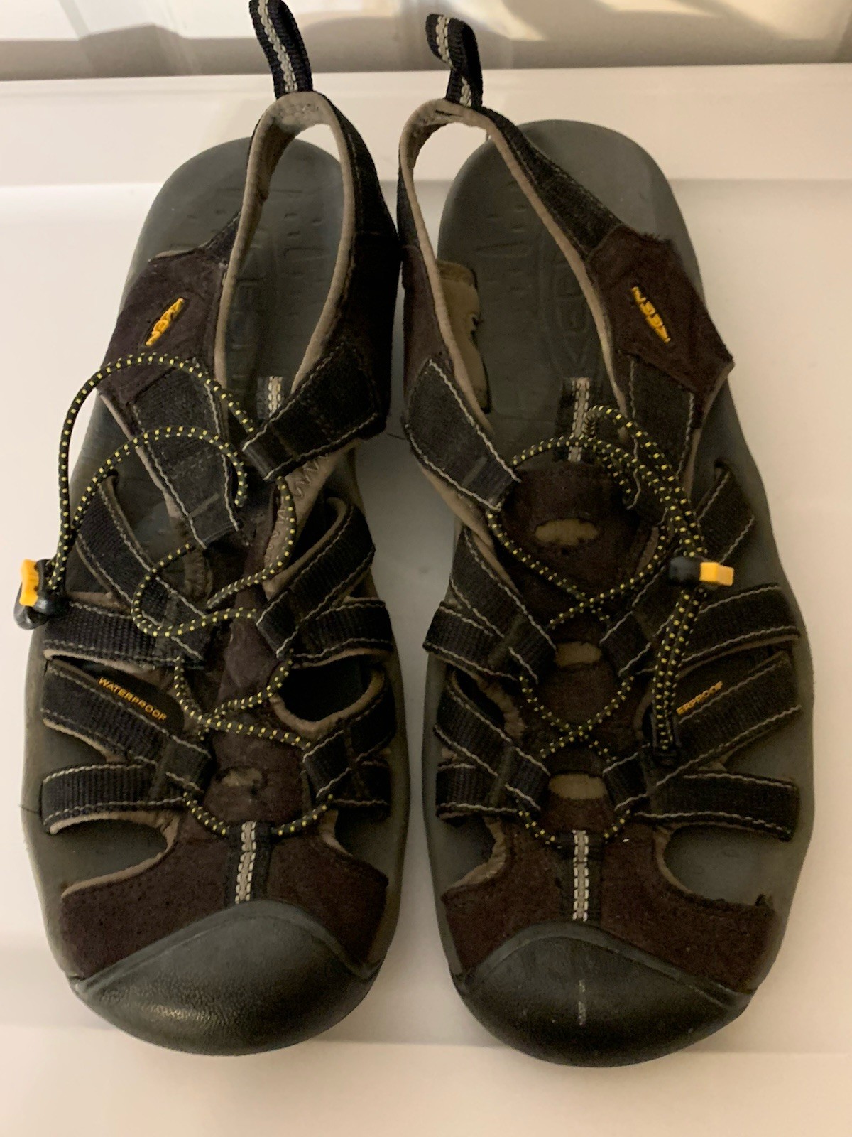 Keen Kanyon 1126 BGKA Sandali Uomo Taglia 13 Escursionismo Acqua Nero Giallo Impermeabili