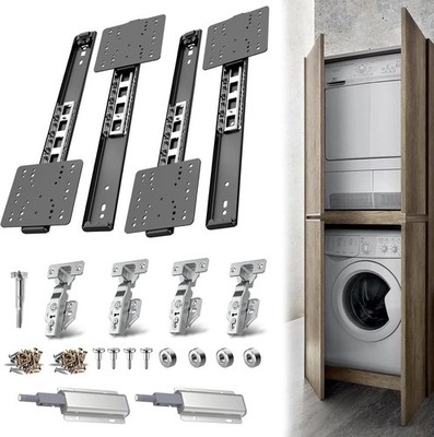 Cabinet Pocket Door Slide Kit Heavy Duty Soft Close No Need Handle(14 Set 2)