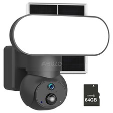 Solar Security Camera with 1500LM Floodlight, 2K 360  Wireless Outdoor Camera...