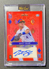 2024 Wild Card Stacked Deck - MATT SHAW /2 Rookie Auto Red Mojo Diamonds (RC)