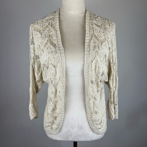 Pink Republic Cream Lace Cardigan Sweater - Picture 2 of 6