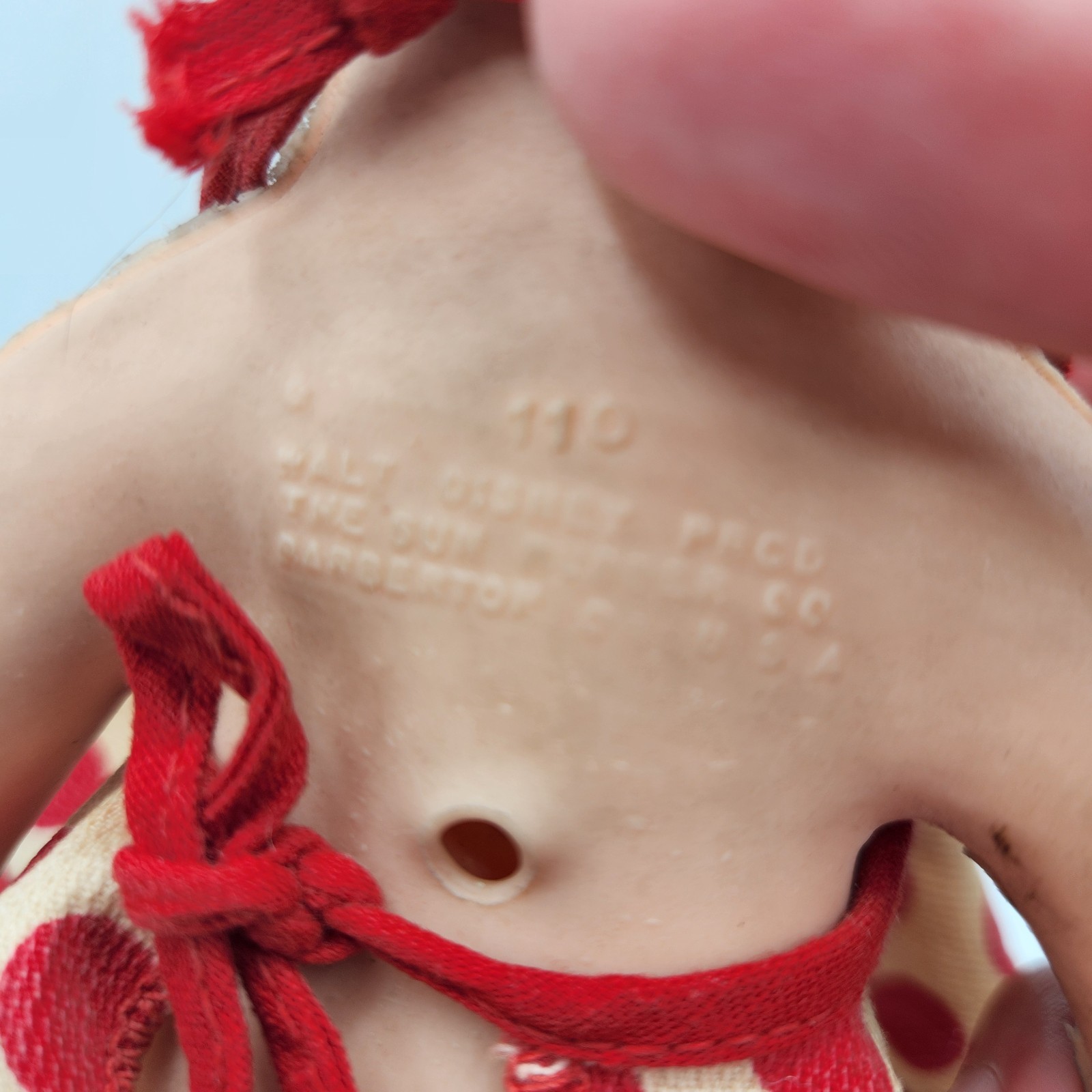 Vintage 1950s Minnie Mouse 10 Inch Rubber Squeeze Doll Sun Rubber Company