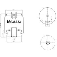 Febi Bilstein 38783 Federbalg Luftfederung FüR Volvo 9700 9900 B12 8500 8700