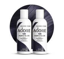Adore Semi Permanent Hair Dye Purple Black 4 Fl Oz Pack Of 2 Vegan Cruelty Free