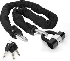 Heavy Duty Chain Lock 0.4In/10mm x 10 Ft with 17mm Thick Anti-Theft Cut Proof