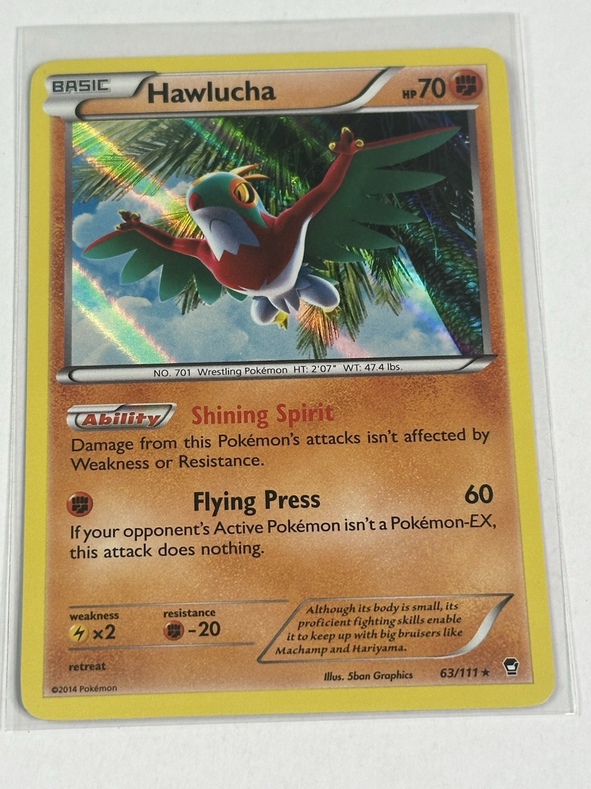 Hawlucha 63/111 - Pokemon XY Furious Fists Holo Rare Card