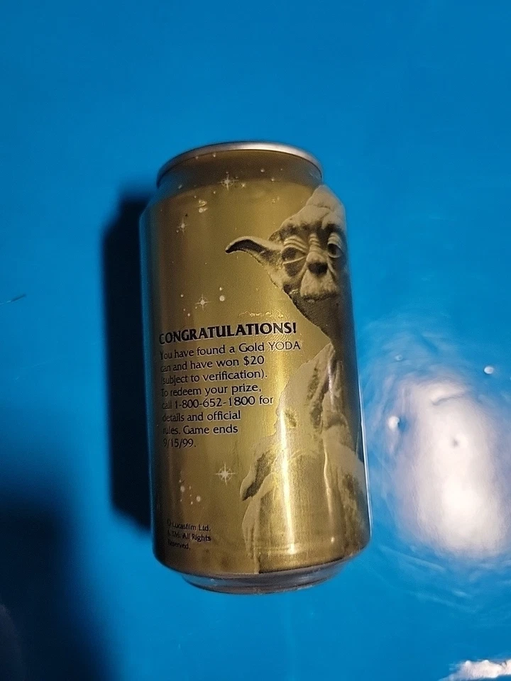 1999 Star Wars Episódio 1 Conjunto Completo de 24 Latas Pepsi com Gold Yoda Raro JarJar Storm - Imagem 2 de 4
