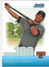 2010 Bowman Chrome Topps 100 Prospects Refractor 121/499 Andrew Lambo #TPC34