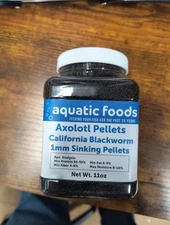 SINKING California Blackworm Pellets w/Color Enhancers & Vitamins. Apx 1mm