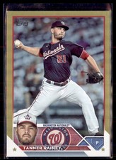 2023 Topps Gold Foil Tanner Rainey Washington Nationals #80