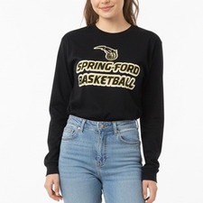 Spring-Ford Basketball Sweatshirt Womens Large Black Gildan Cotton Crew Neck