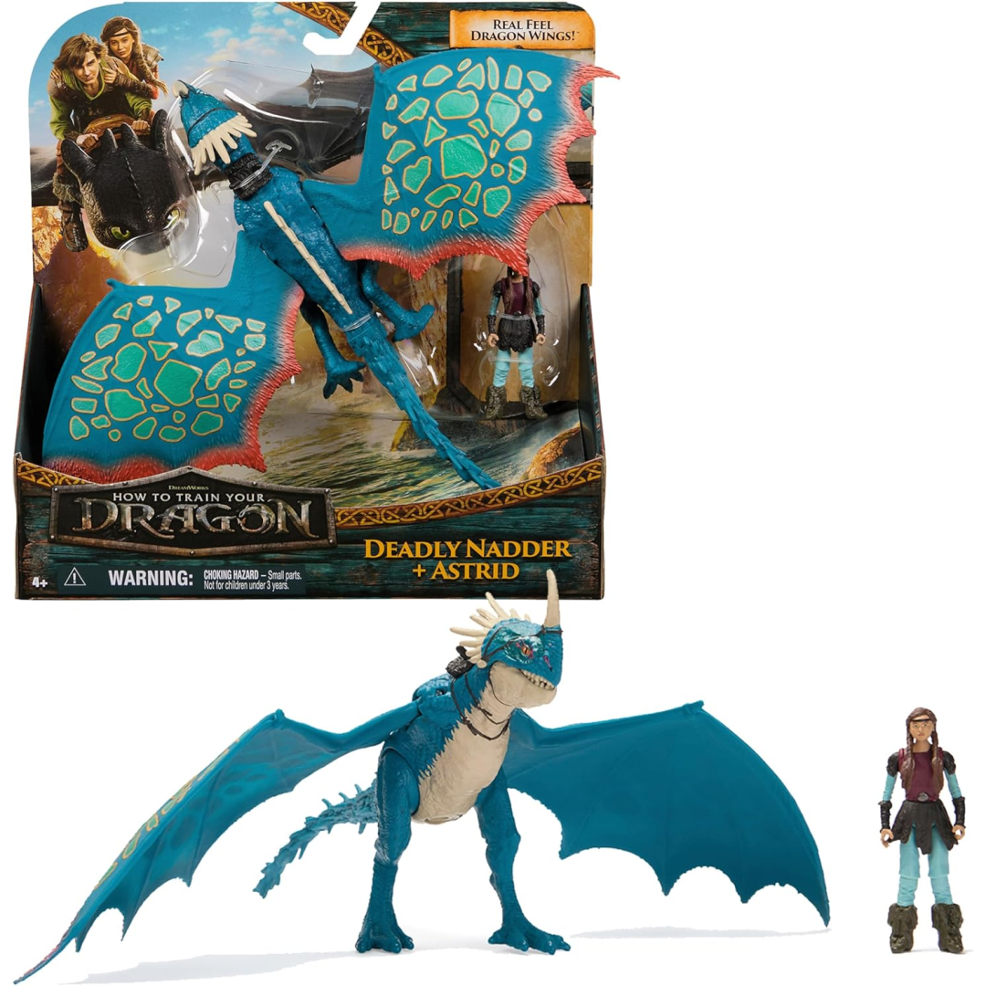 How To Train Your Dragon Unisex Multicolor Deadly Nadder & Astrid Action Figures - Image 4