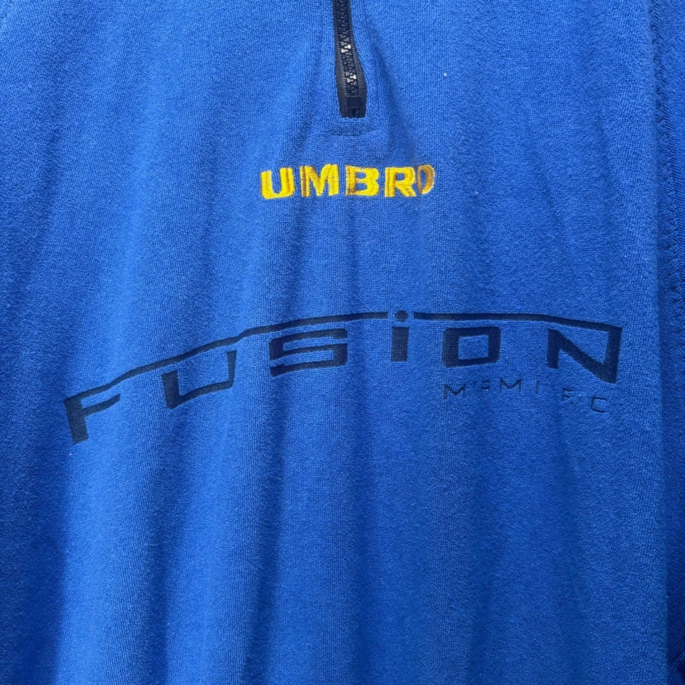 De Colección Umbro MLS Pullover Sudadera Para Hombres L Azul Miami FC Fusión Bordada Retro Foto 4 de 4