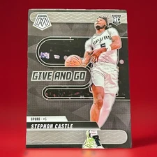 Stephon Castle Rookie Card Give And Go 2024-25 Panini Mosaic #6