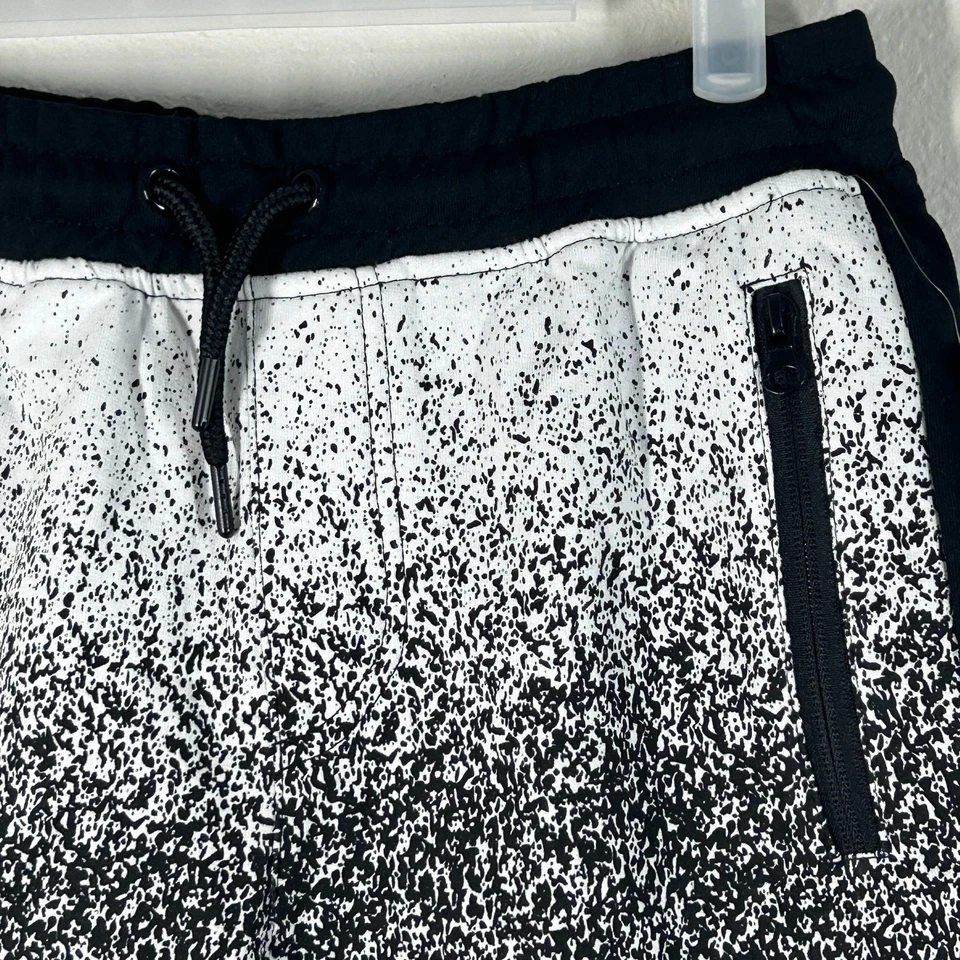 Pantalones Cortos Ocean Current Juveniles L Negro Blanco Moteado Cordón Bolsillos con Cremallera Foto 2 de 4