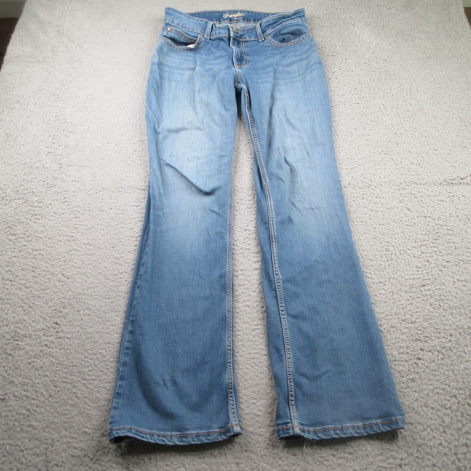 Womens 9/10 (32x31) Blue Bootcut Denim Western Ranchwear