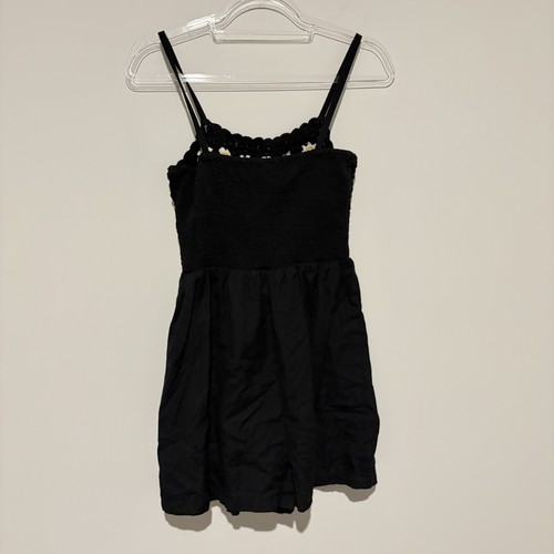 ASOS Crochet Daisy Romper Black size 6 - Picture 2 of 6