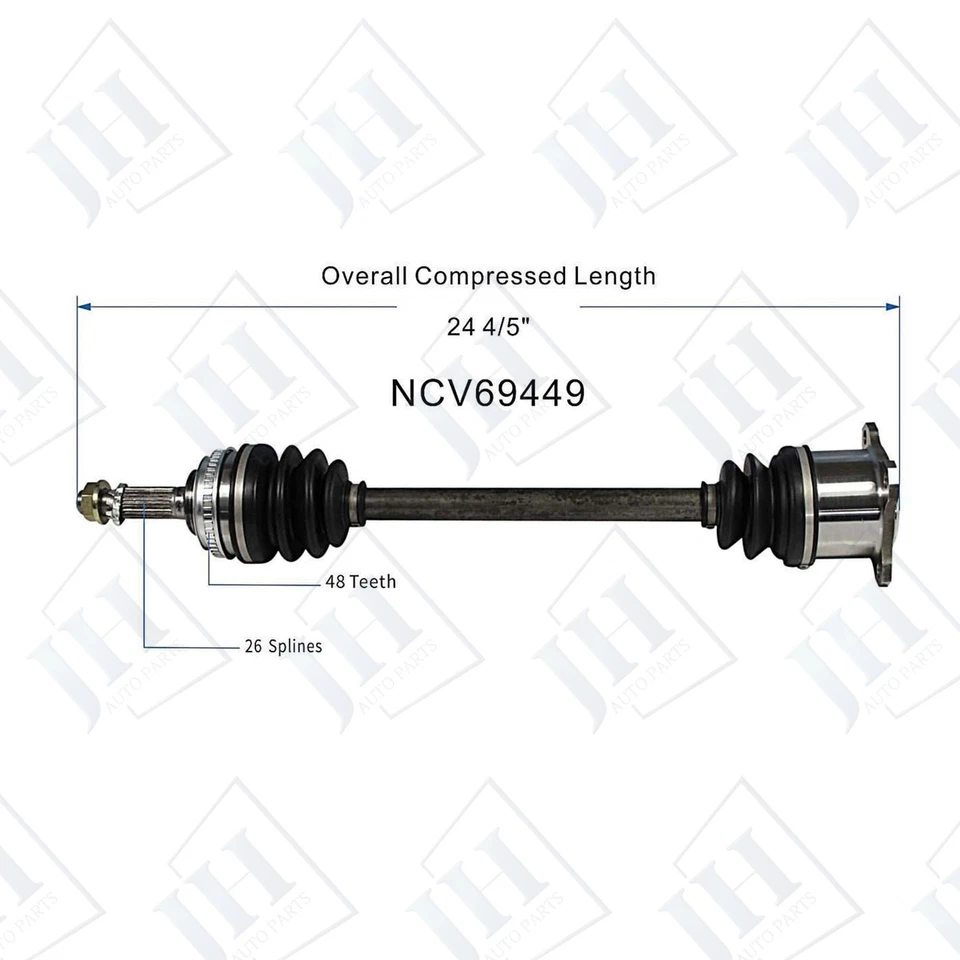 OE Rear Pair Left Right CV Axle Shaft For 1996-2000 Toyota RAV4 L4 2.0L FWD AWD - Image 2 of 4