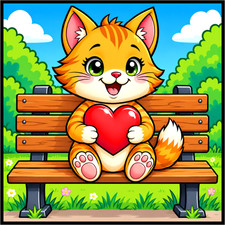30 Custom Joyful Heart Cat Personalized Address Labels