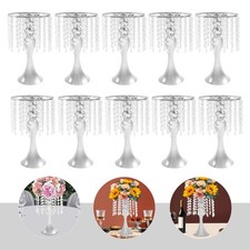 10PCS Flower Stands Crystal Flower Stand 13.8" Height Flower Arrangement Stand
