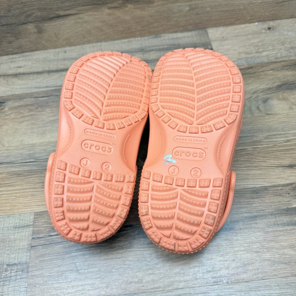 Crocs Talla J2 Melón Naranja Sin Cordones Clásicos Zueco Zapatos Niño Niña o Niño Talla Foto 4 de 4