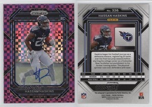 2022 Panini Prizm Rookies Purple Power /49 Hassan Haskins #326 Rookie Auto RC