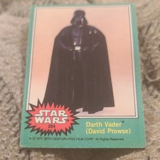 1977 Star Wars Trading Card #254 Darth Vader David Prowse