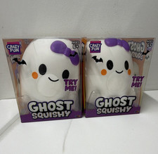 Crazy Fun Ghost Squeezable Stress Reliever Squishy Toy LOT 2