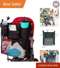 Essential Baby Stroller Organizer with Mesh Storage   Fits UPPAbaby, Nuna  More