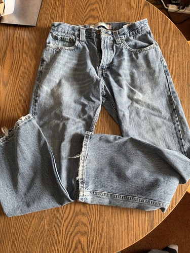 Levi's Jeans Mens 30x30 Blue 527 Bootcut Western Low Rise Cotton Denim Faded