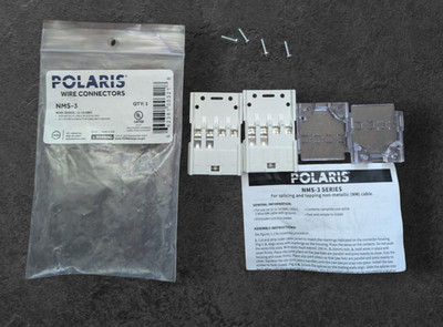NSI NMS-3 Cable Splice, White, 12-14 AWG 3-Conductor w/ Ground