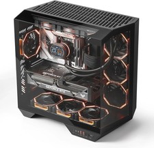 Full-Tower ATX Gaming PC Case, Back Plug-In Motherboard, Vertical GPU Mounting,
