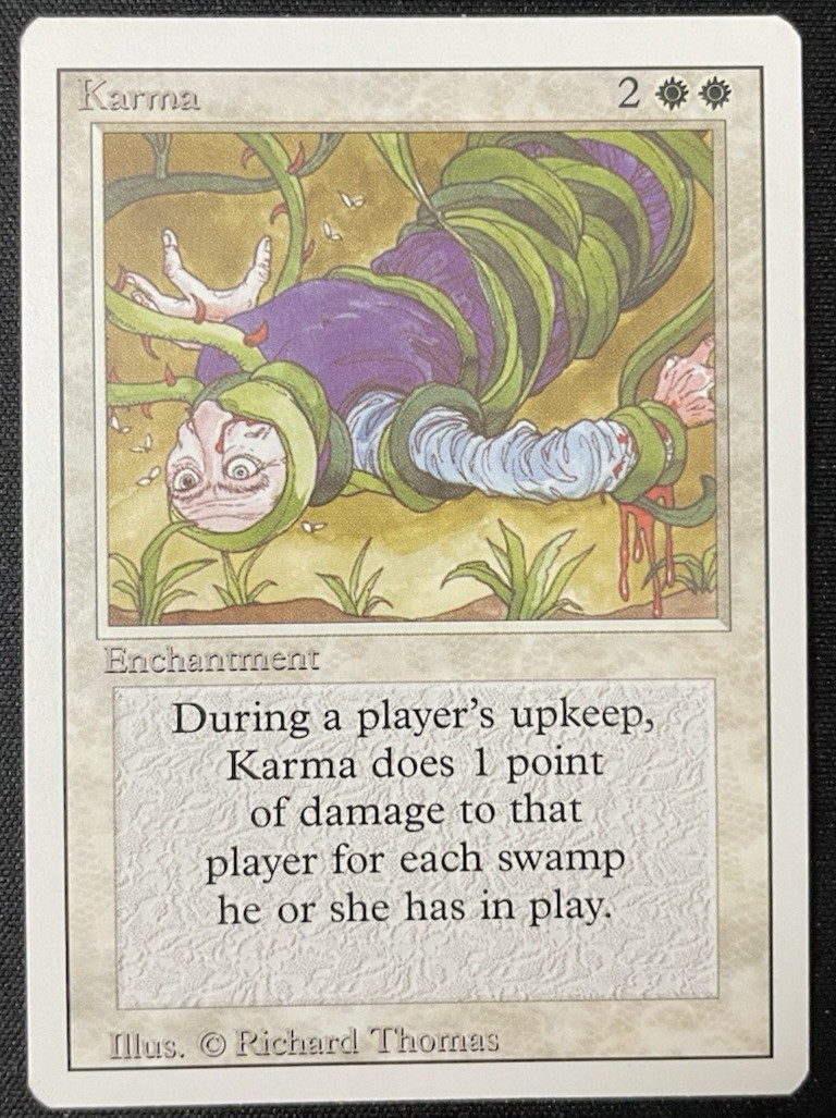 Karma Revised Edition 1994 NM Near Mint Vintage MTG Magic the Gathering