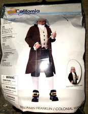 BENJAMIN FRANKLIN/COLONIAL MAN HALLOWEEN COSTUME LARGE 10/12 SCHOOL PLAY NICE 
