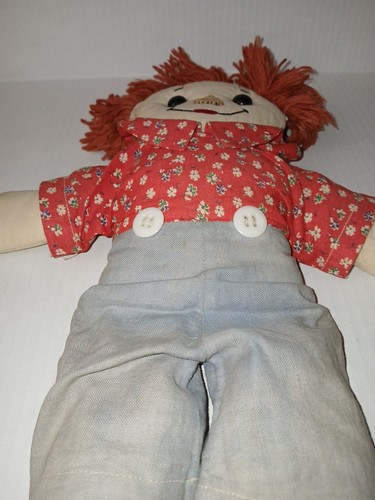 Antique 1920s/30s Handmade Raggedy Ann And Andy Dolls - Picture 19 of 24