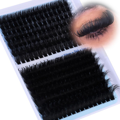 CORUSCATE Lash Clusters 160D+260D Eyelash Clusters 12-24Mm Long Lash Extension T