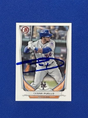 Cesar Puello 2014 Bowman Prospects #BP34 Mets Autograph Signed auto rookie rc
