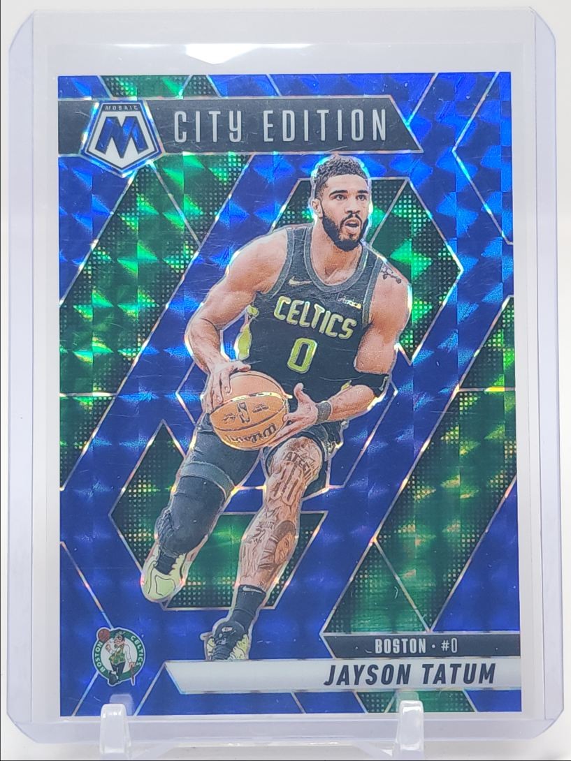 JAYSON TATUM 2024-25 MOSAIC CITY EDITION BLUE PRIZM CELTICS /199 Q4561