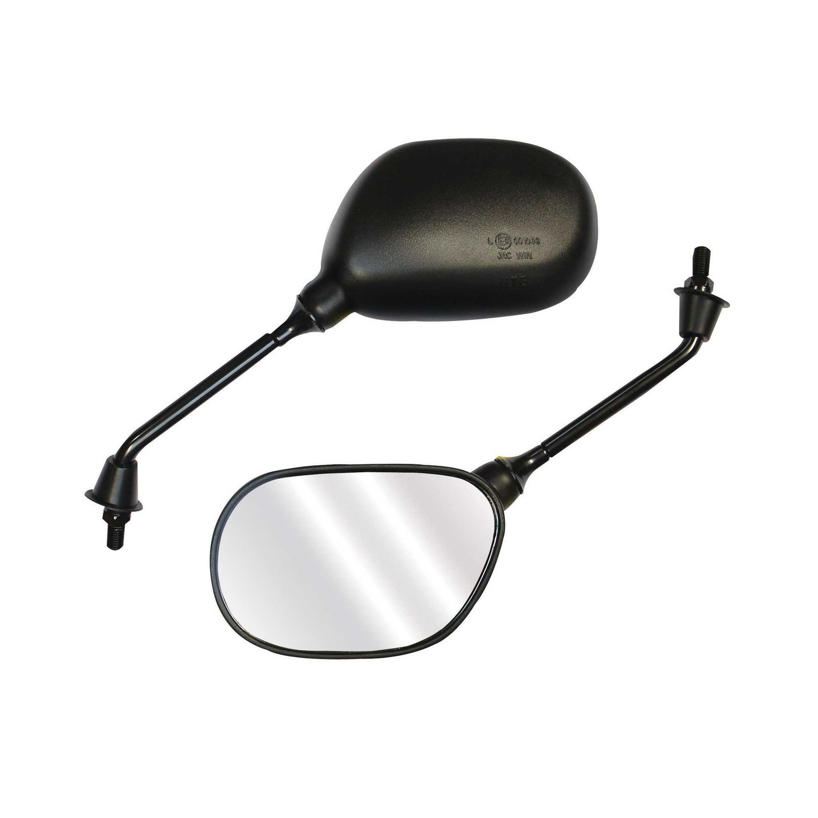 Bike-It Universal Motorcycle Teardrop Mirrors M10 Handlebar Mount In Black Pair