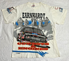 Nascar Dale Earnhardt #3 Cowboy & Engines T Shirt Size Large Vintage 1994